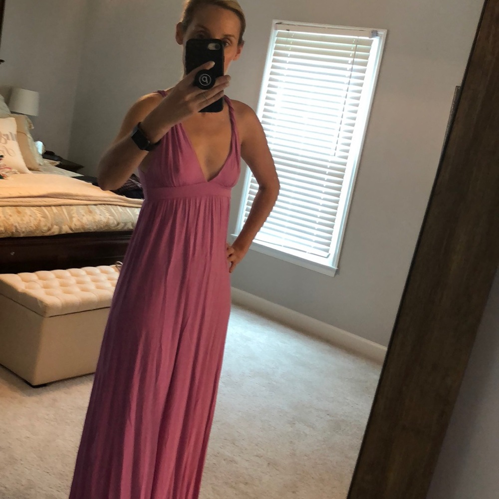 Purple vneck maxi